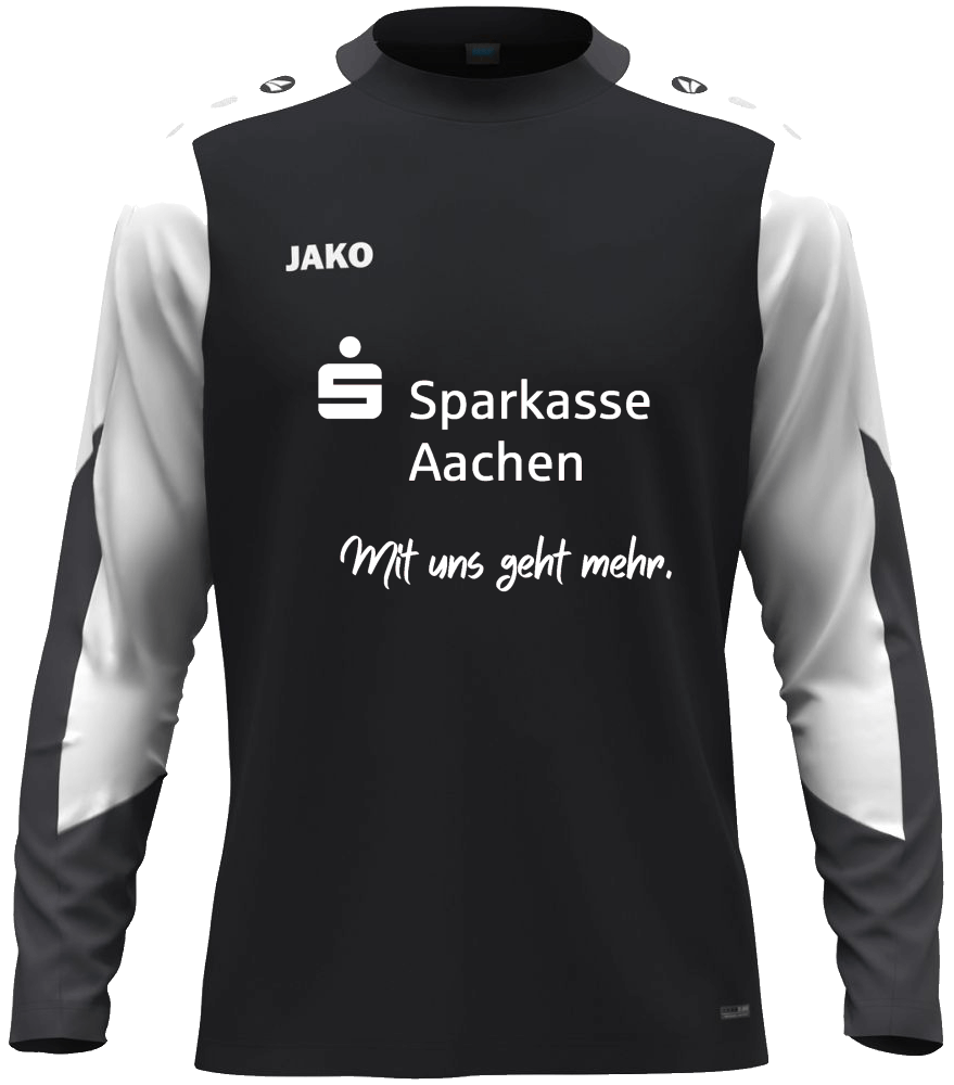 Jako Longsleeve Sparkasse Aachen Dynamic, 3XL, schwarz/weiß/dunkelgrau