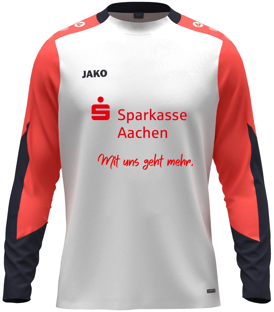 Jako Longsleeve Sparkasse Aachen Dynamic, 3XL, weiß/pink