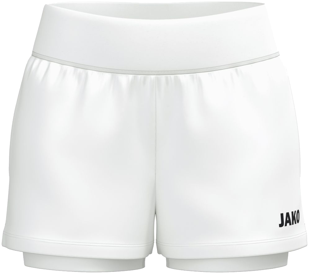 Jako One 2 in 1 Shorts, 38, weiß/schwarz