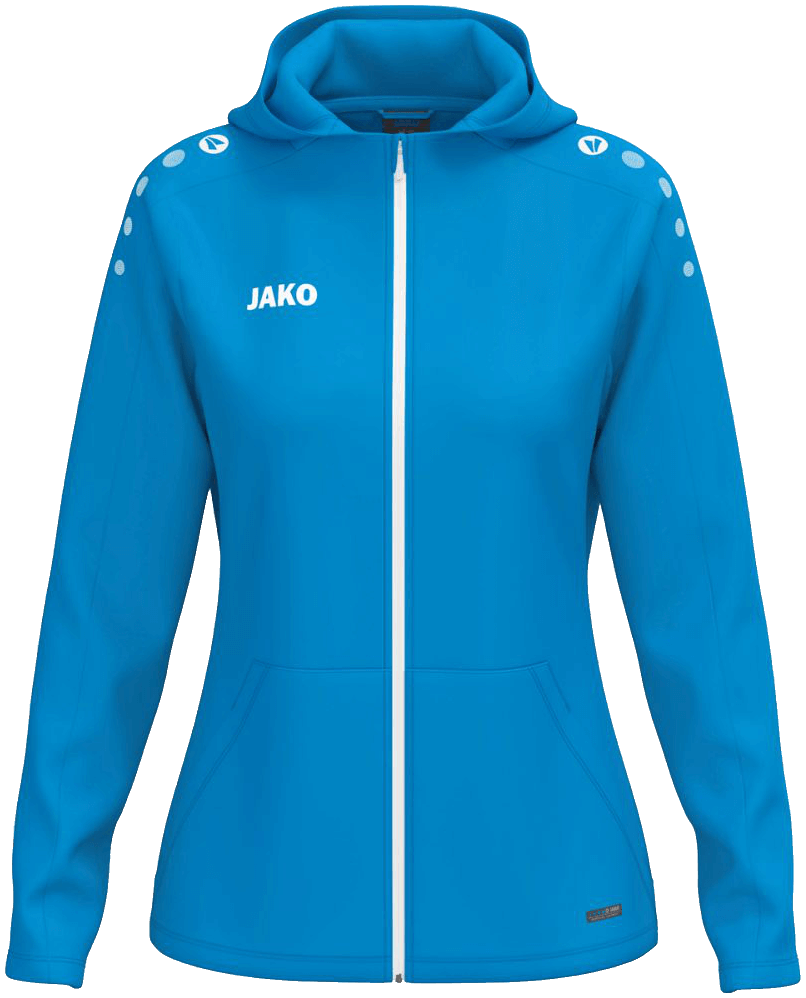 Jako One Damen Trainingsjacke mit Kapuze Light, 46-48, hellblau/weiß