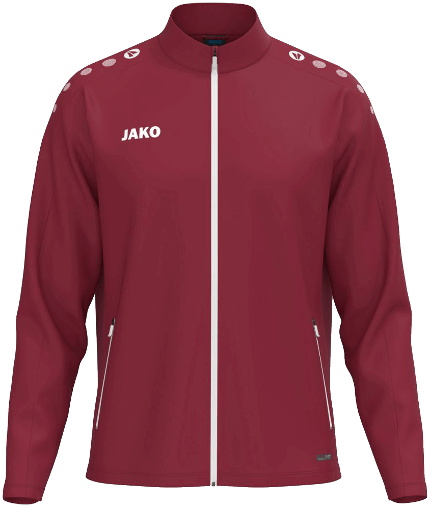 Jako One Freizeitjacke, 4XL, weinrot/weiß