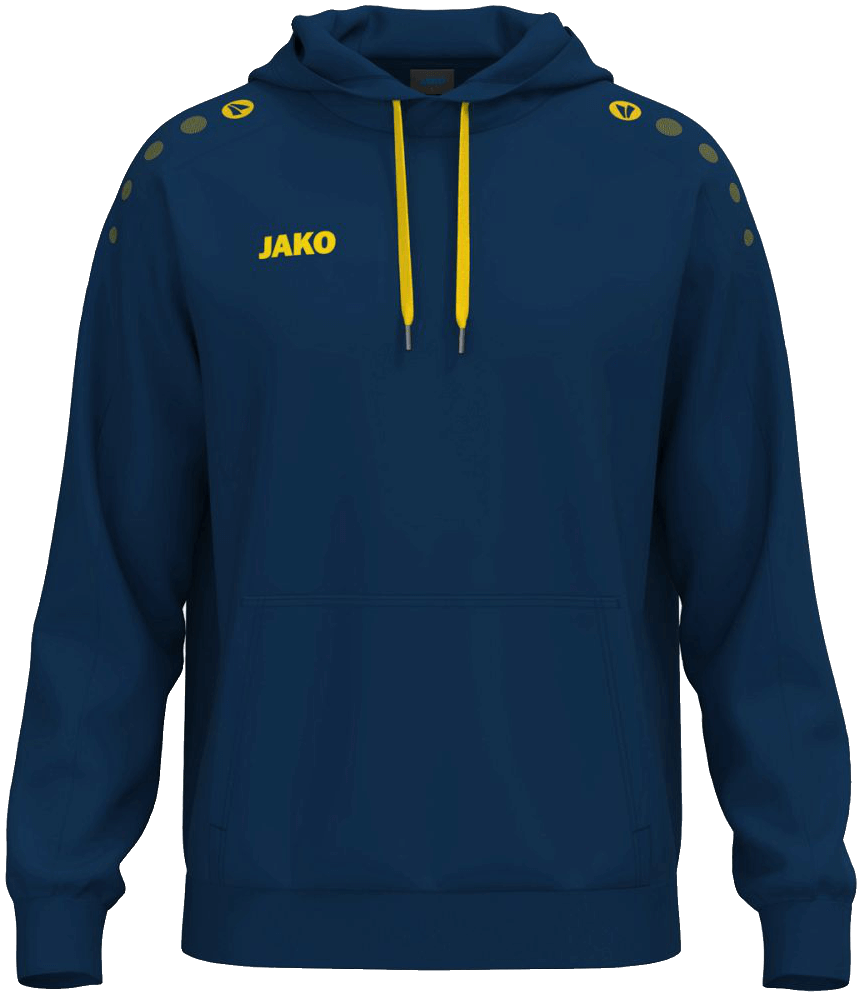 Jako One Hoodie Cotton, 164, navy/gelb