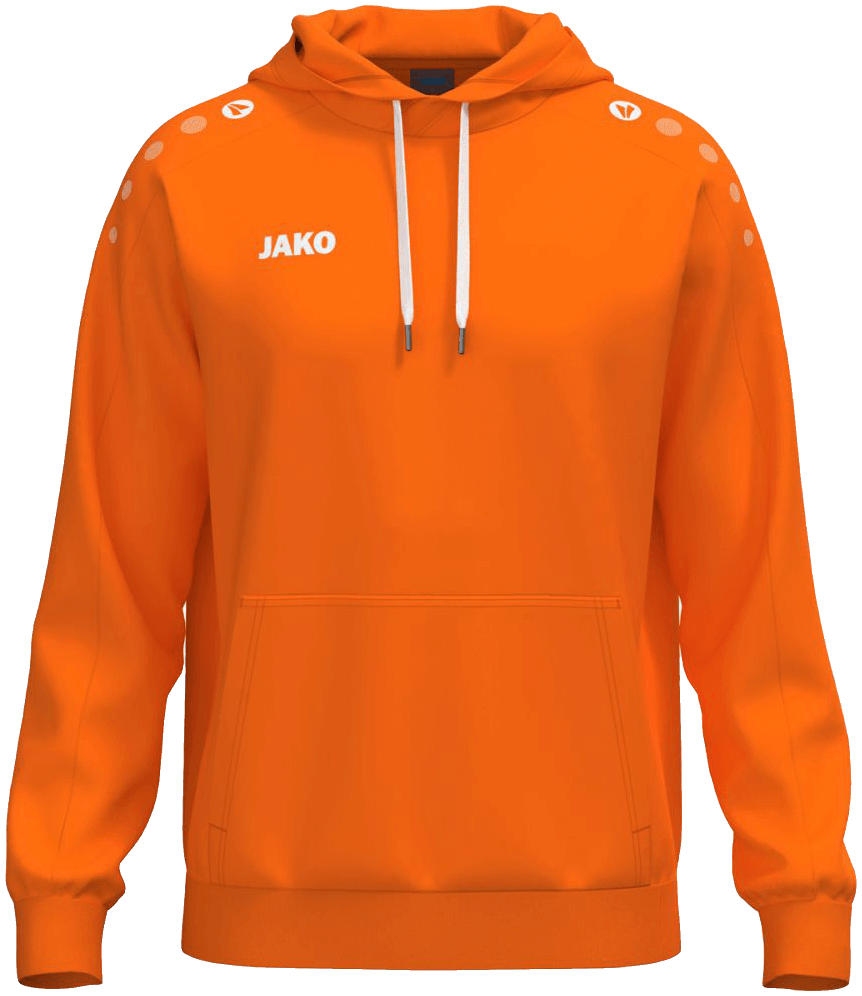 Jako One Hoodie Cotton, 4XL, neonorange/weiß