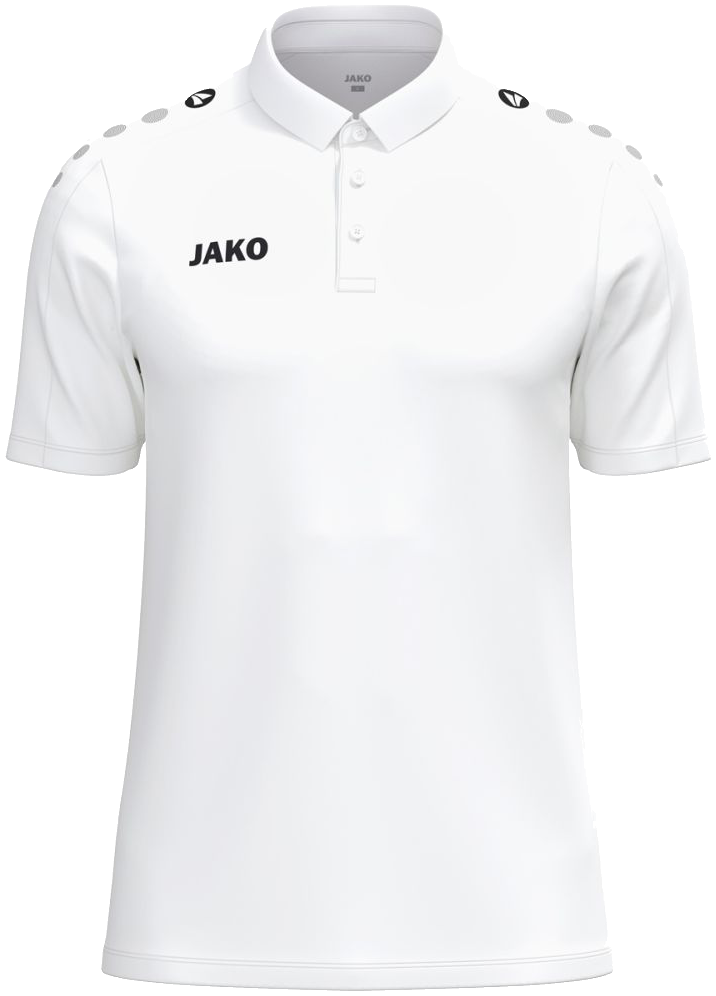 Jako One Poloshirt Cotton, 4XL, weiß/schwarz