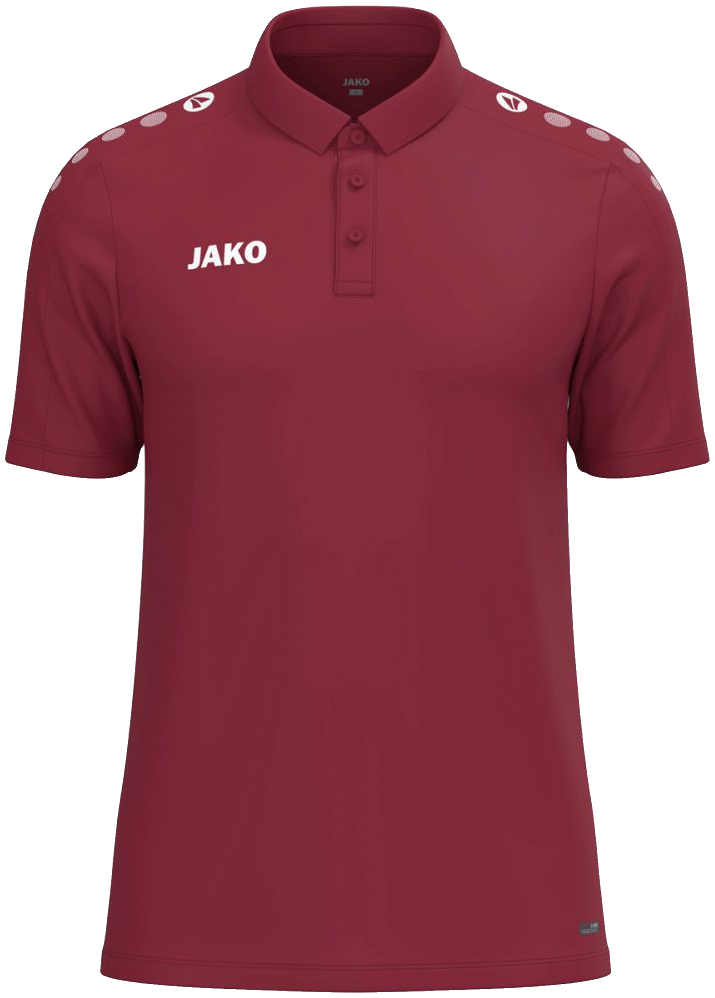 Jako One Poloshirt, 164, weinrot/weiß