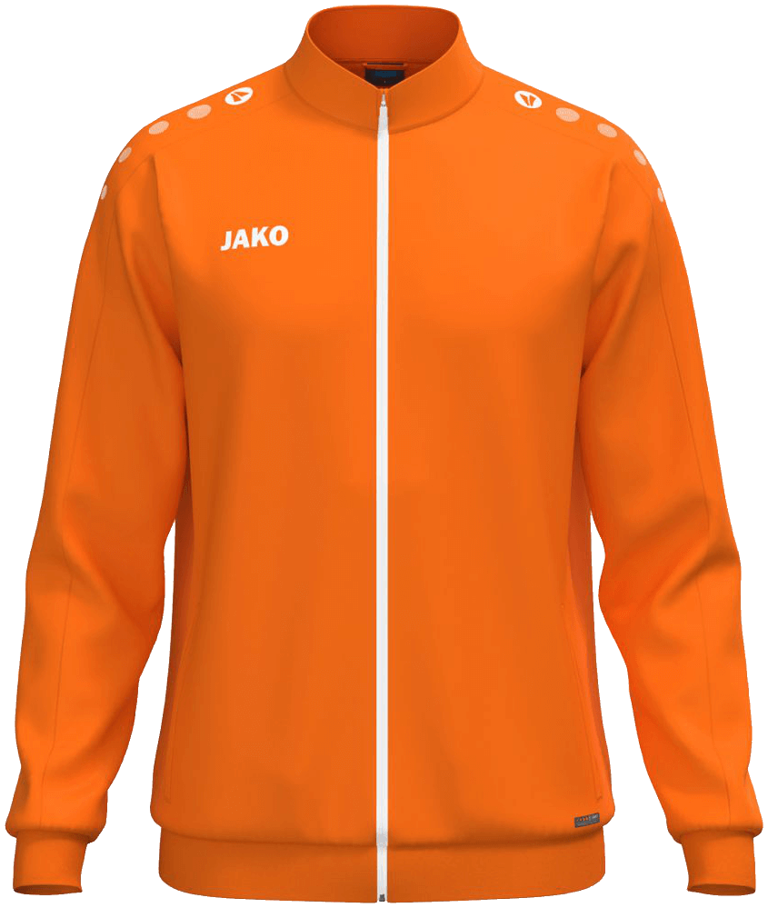 Jako One Polyesterjacke, 164, neonorange/weiß