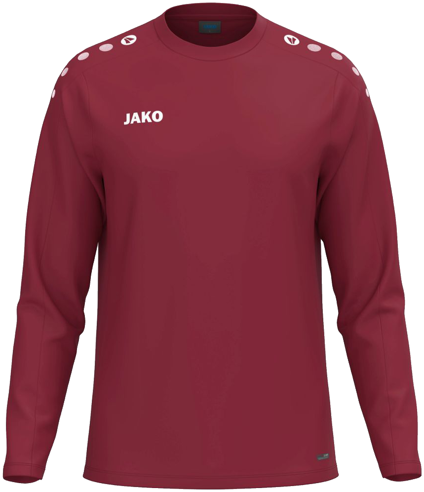 Jako One Sweatshirt, 164, weinrot/weiß