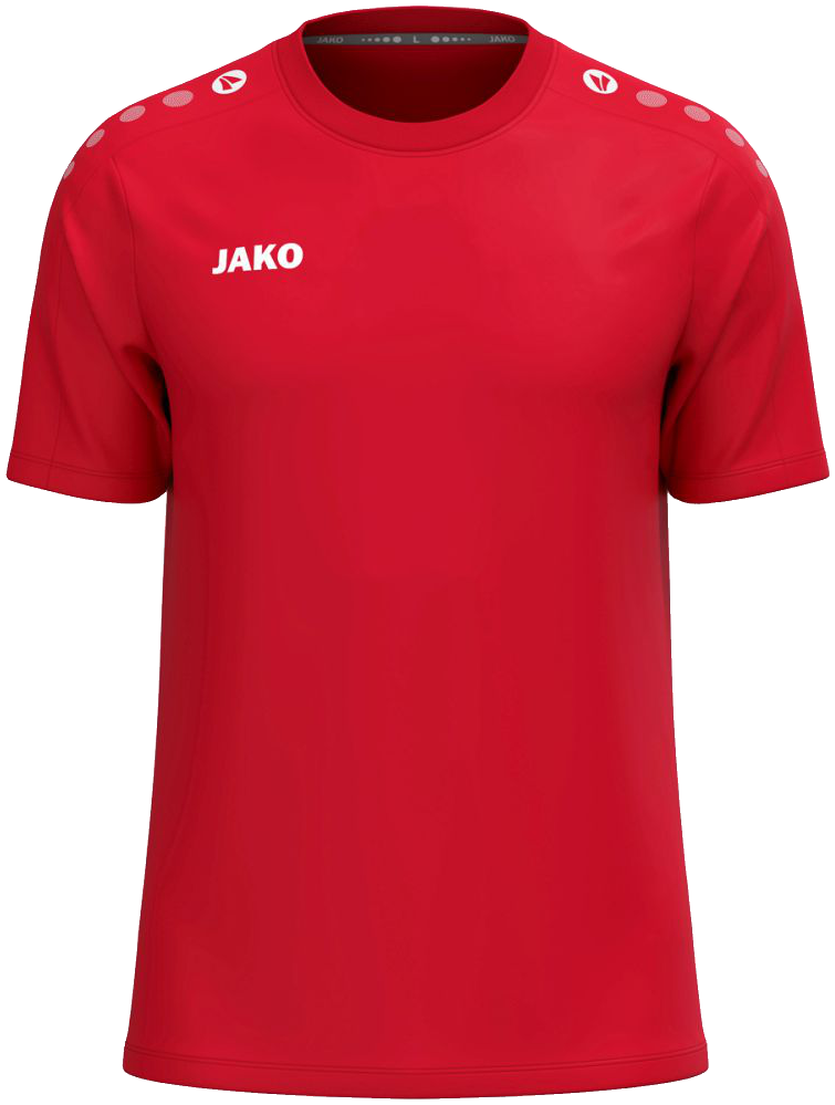 Jako One T-Shirt Cotton, 4XL, rot/weiß