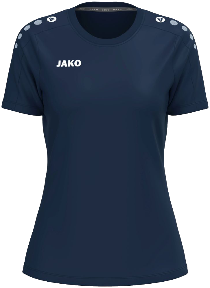 Jako One Damen T-Shirt Cotton, 42-44, marine/weiß