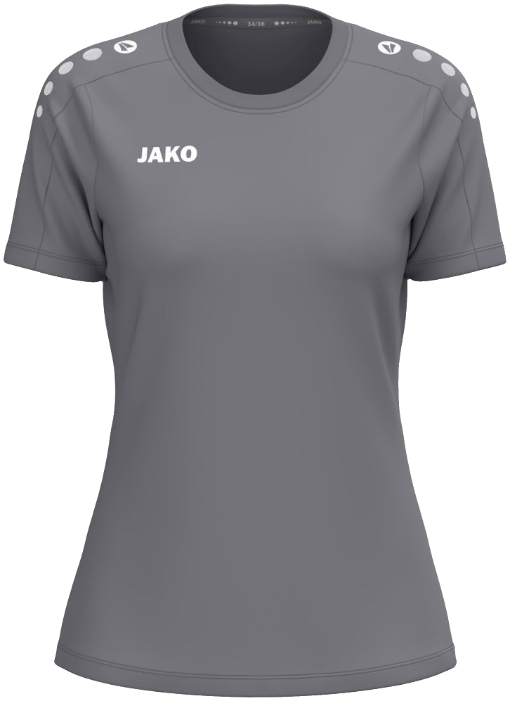 Jako One Damen T-Shirt Cotton, 42-44, grau/weiß