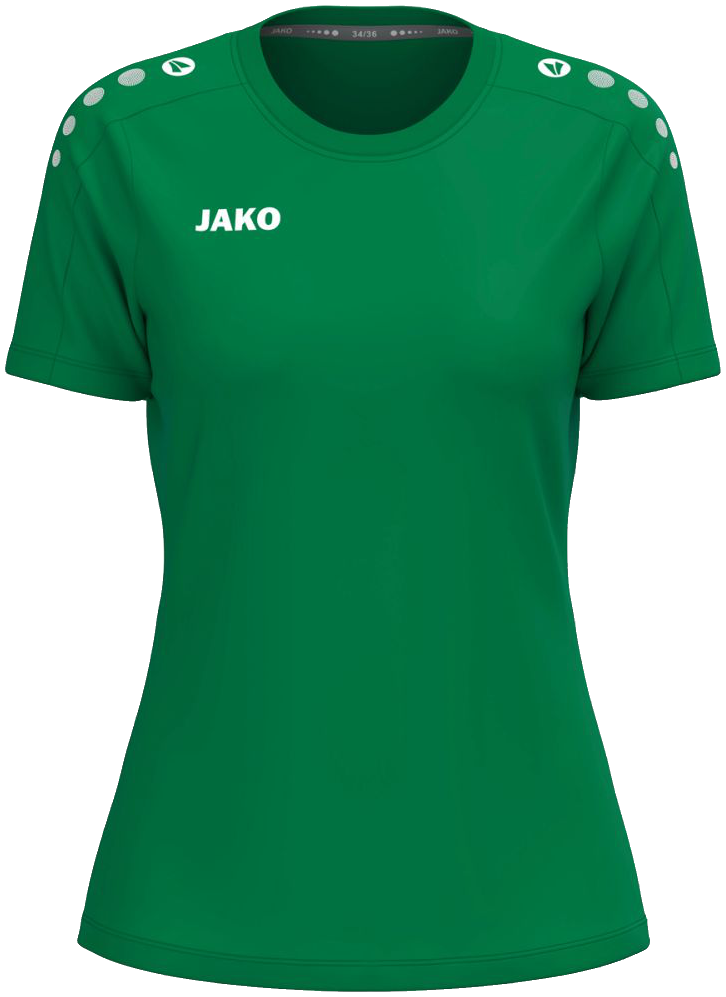 Jako One Damen T-Shirt Cotton, 42-44, grün/weiß