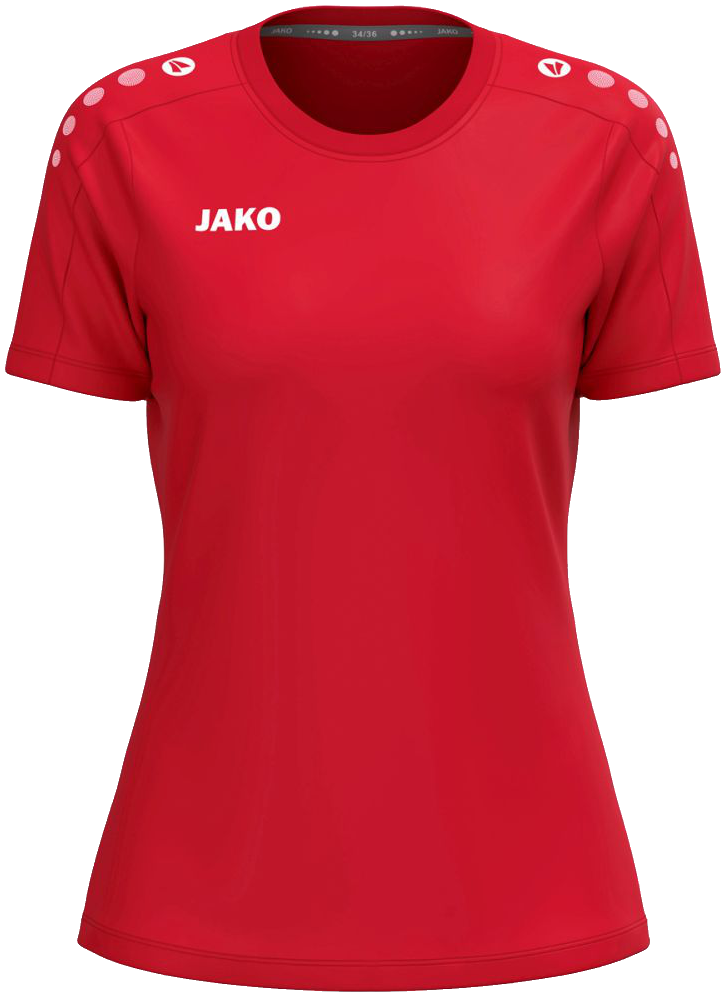 Jako One Damen T-Shirt Cotton, 42-44, neonorange/weiß