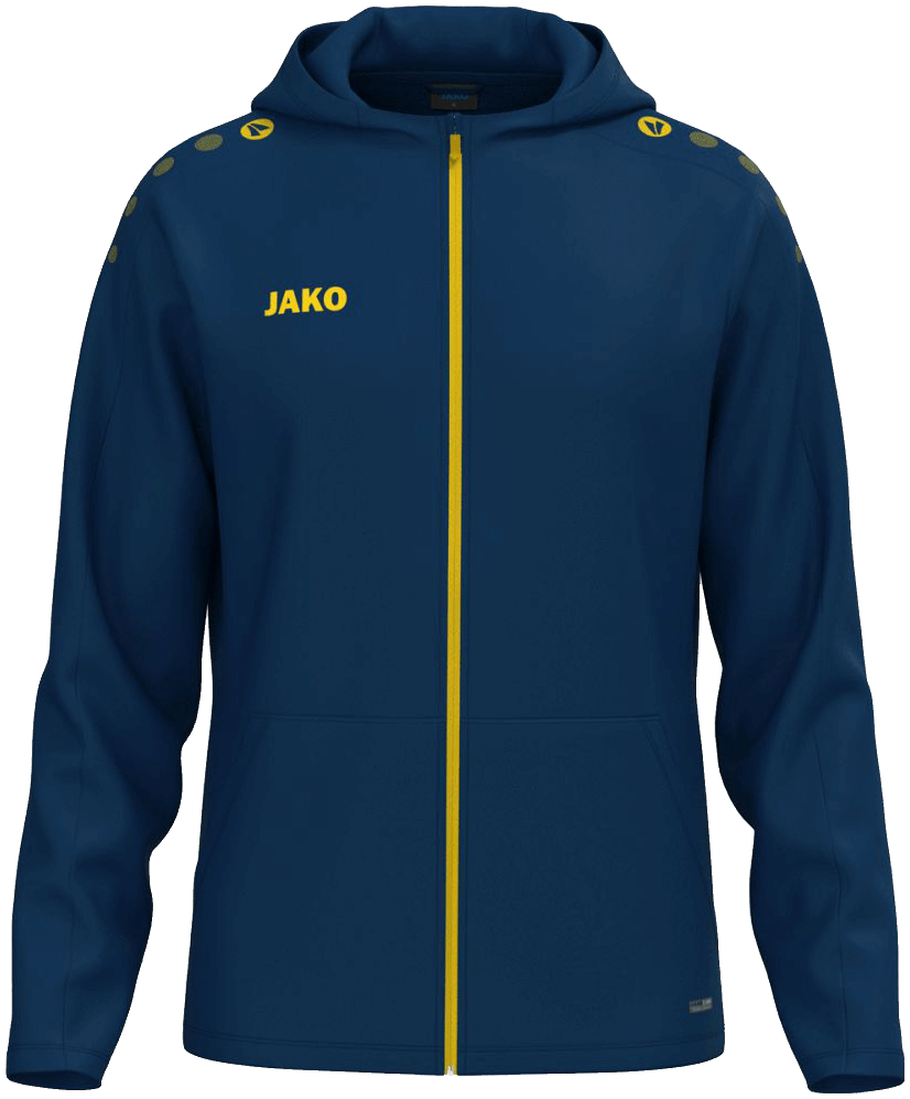 Jako One Trainingsjacke mit Kapuze, 164, navy/gelb