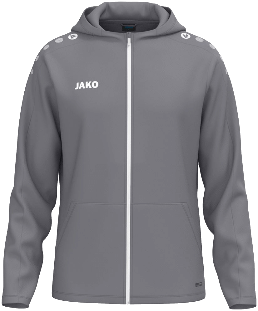 Jako One Trainingsjacke mit Kapuze, 164, grau/weiß