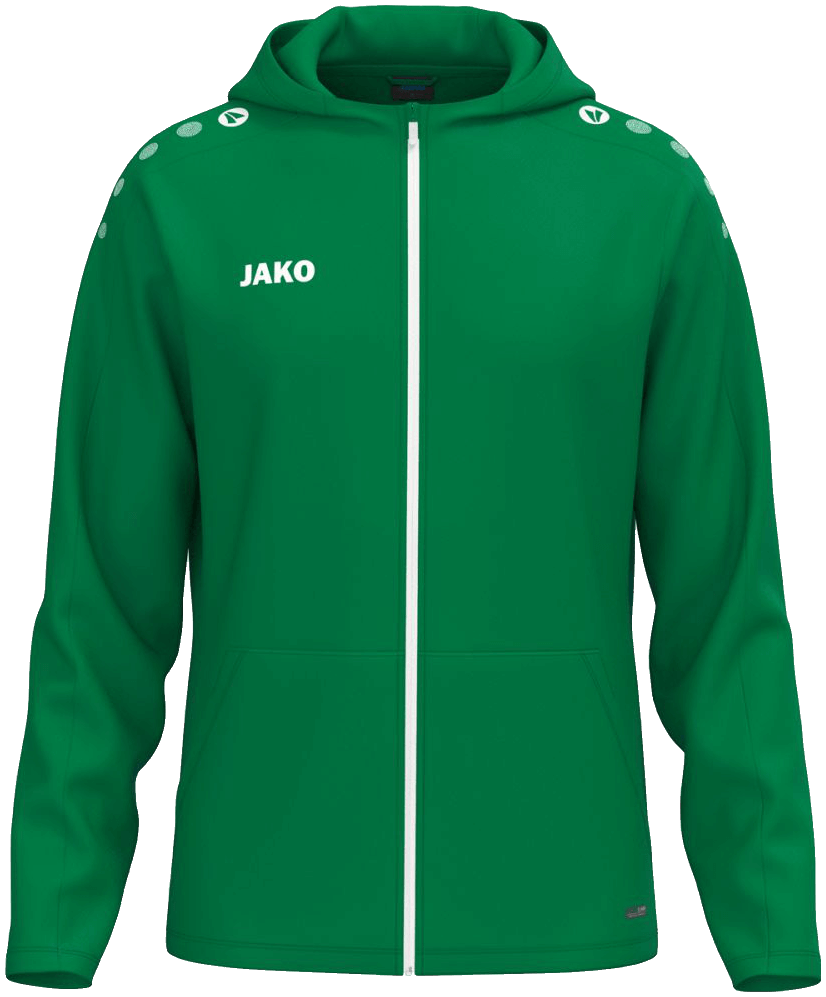 Jako One Trainingsjacke mit Kapuze, 164, grün/weiß