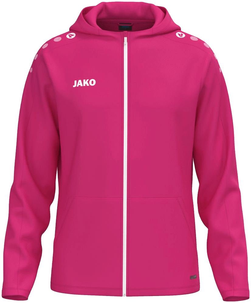 Jako One Trainingsjacke mit Kapuze, 164, pink/weiß