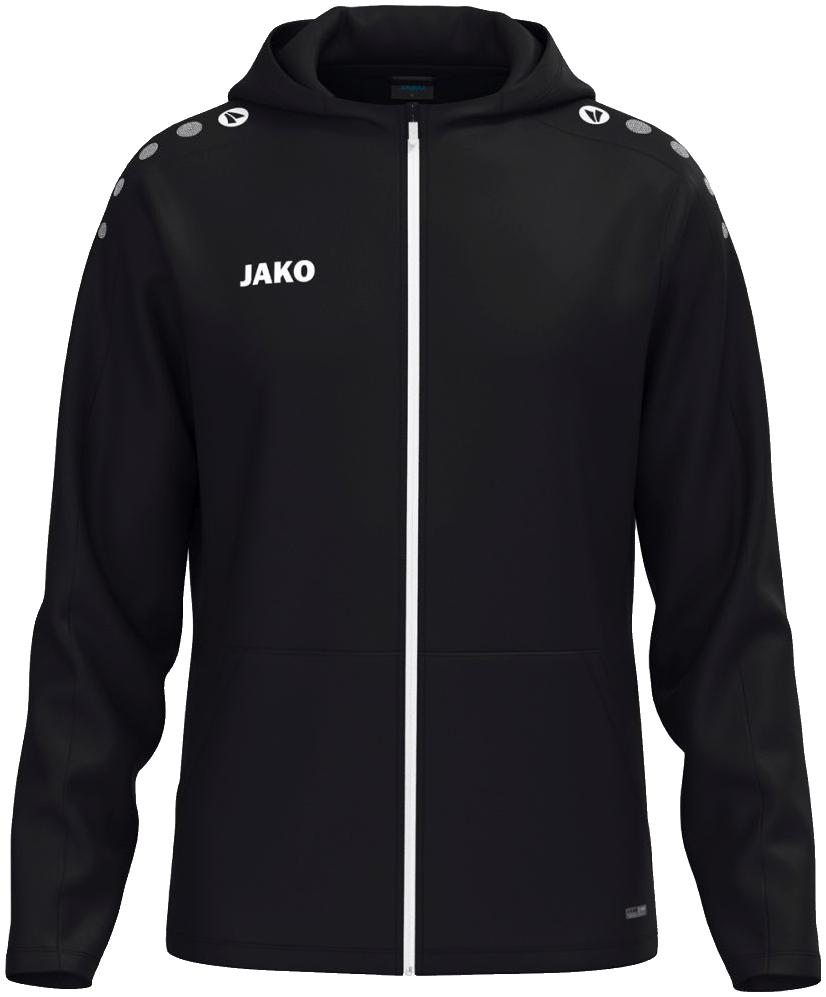 Jako One Trainingsjacke mit Kapuze Light, 164, schwarz/weiß
