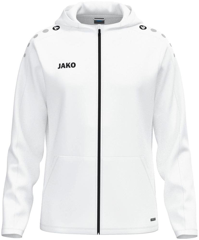 Jako One Trainingsjacke mit Kapuze Light, 164, weiß/schwarz