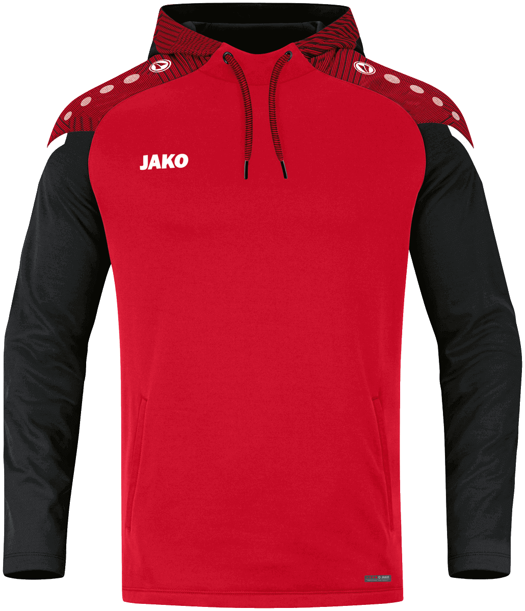 Jako Performance Hoody, 3XL, rot/schwarz