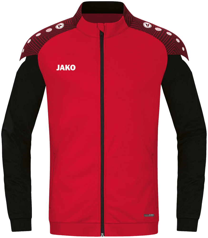 Jako Performance Polyesterjacke, 4XL, rot/schwarz