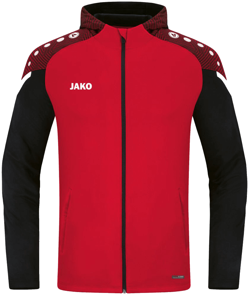 Jako Performance Präsentationsjacke, 4XL, rot/schwarz