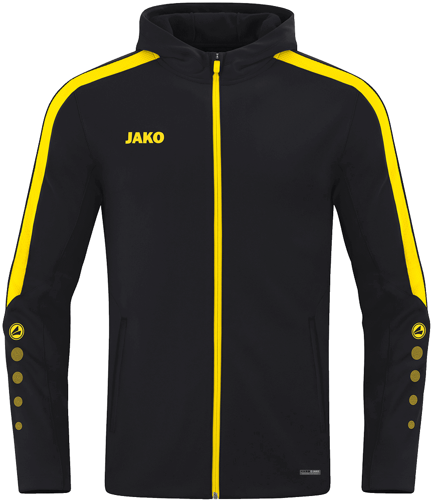 Jako Power Kapuzenjacke, 4XL, schwarz/gelb