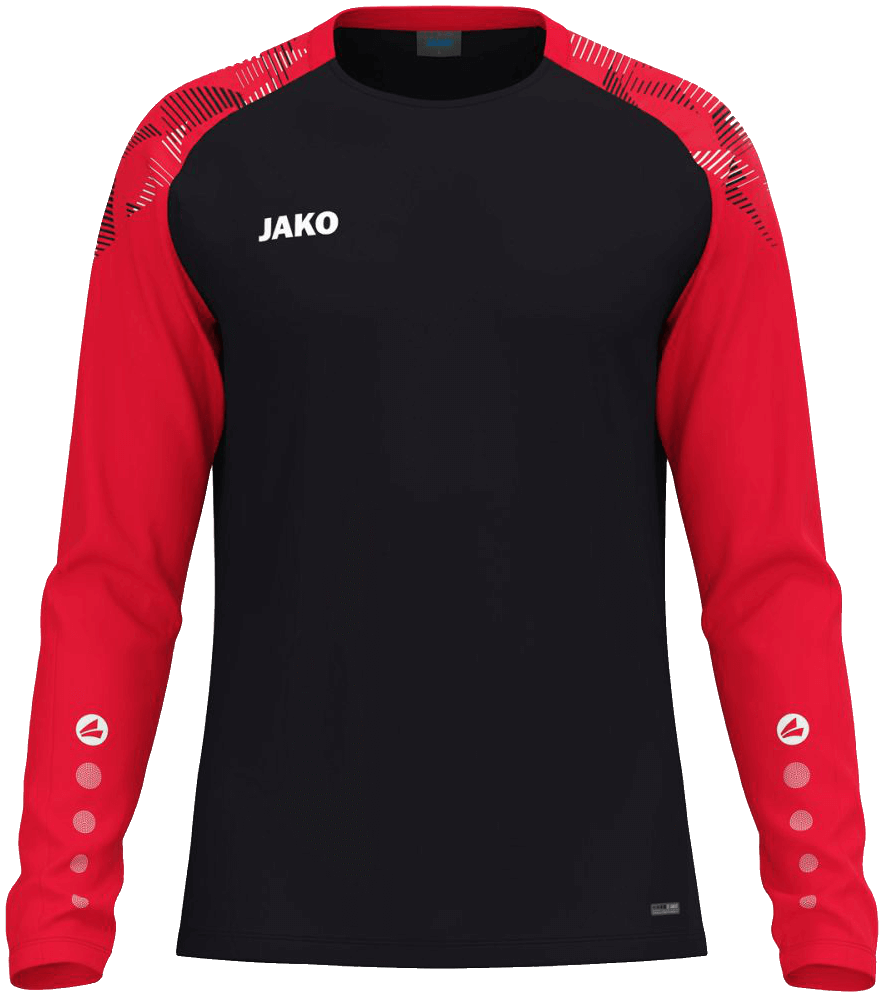 Jako Sonic Longsleeve, 4XL, schwarz/rot/weiß