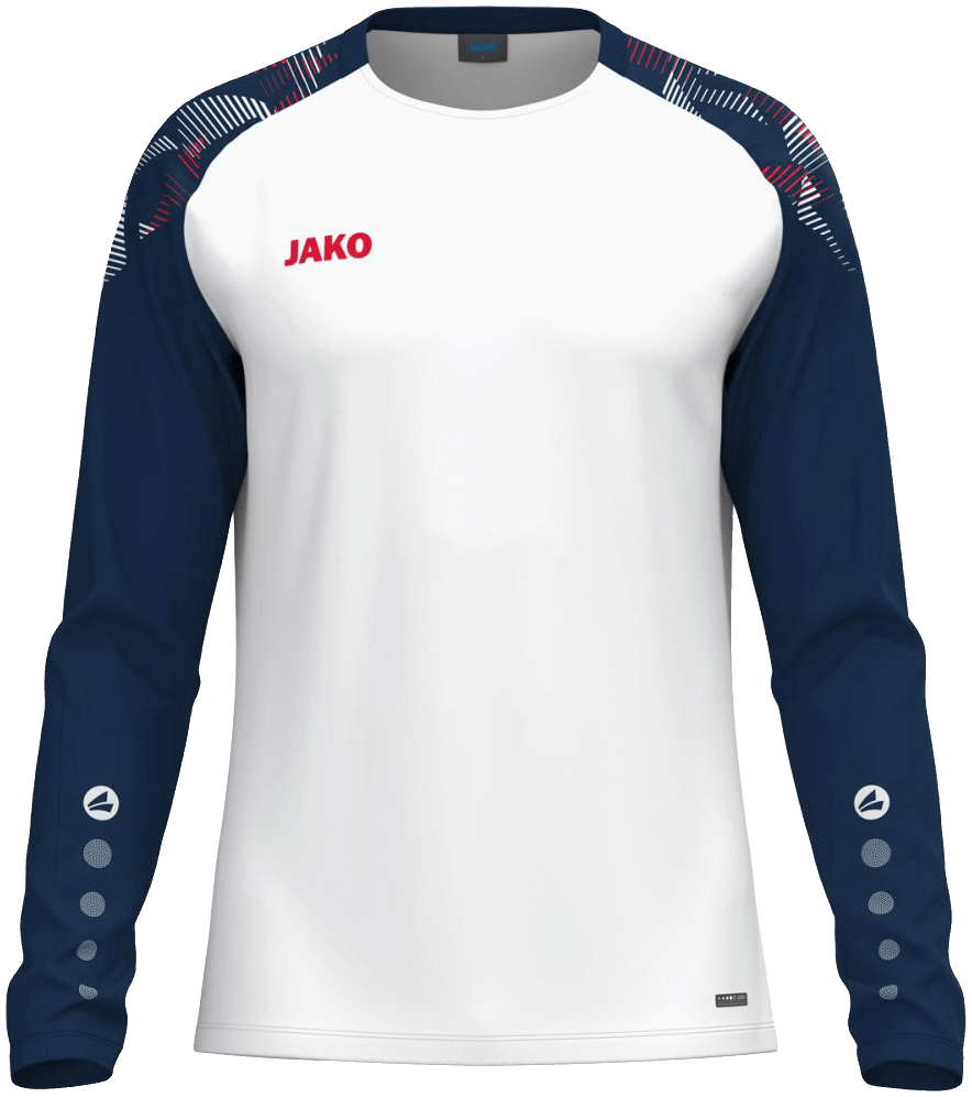 Jako Sonic Longsleeve, 4XL, weiß/marine/rot