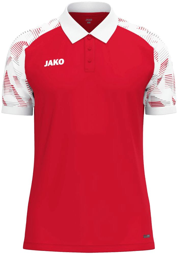 Jako Sonic Poloshirt, 4XL, rot/weiß