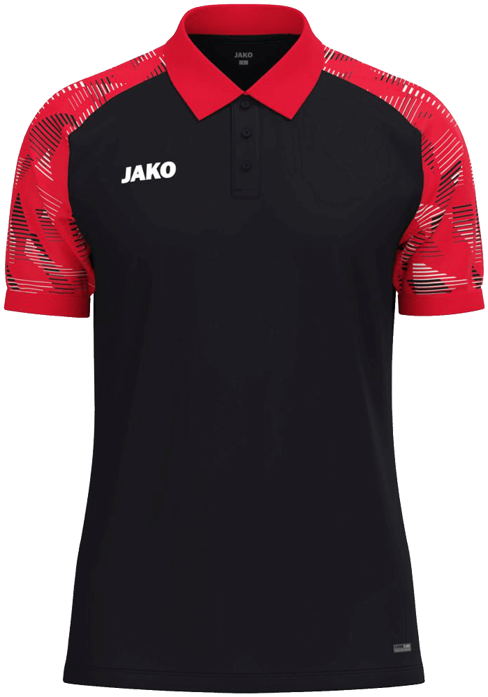 Jako Sonic Poloshirt, 4XL, schwarz/rot/weiß