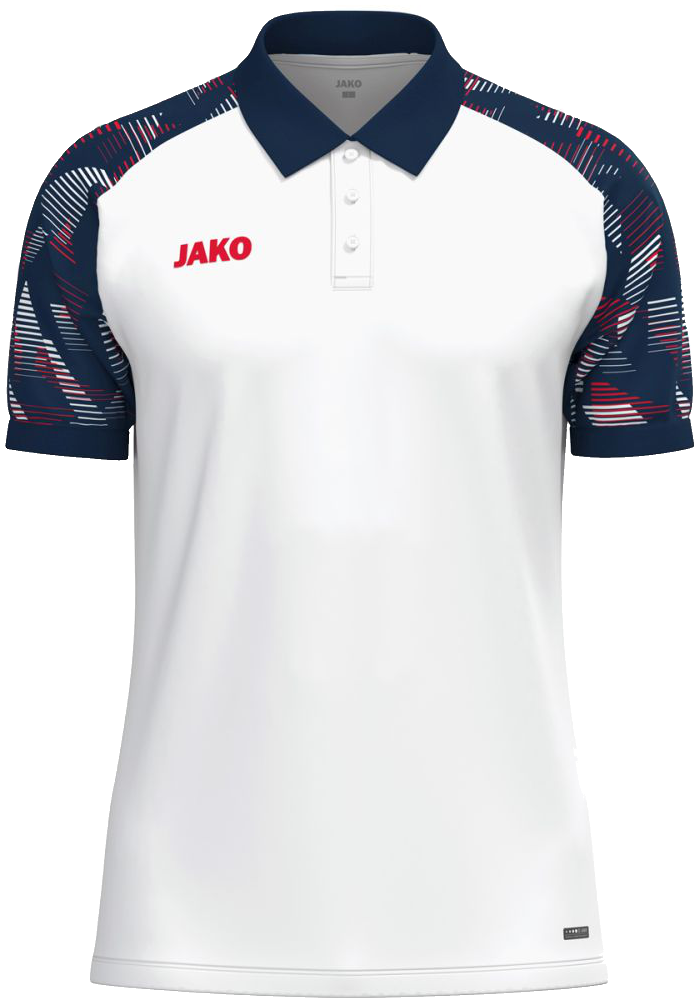 Jako Sonic Poloshirt, 4XL, weiß/marine/rot