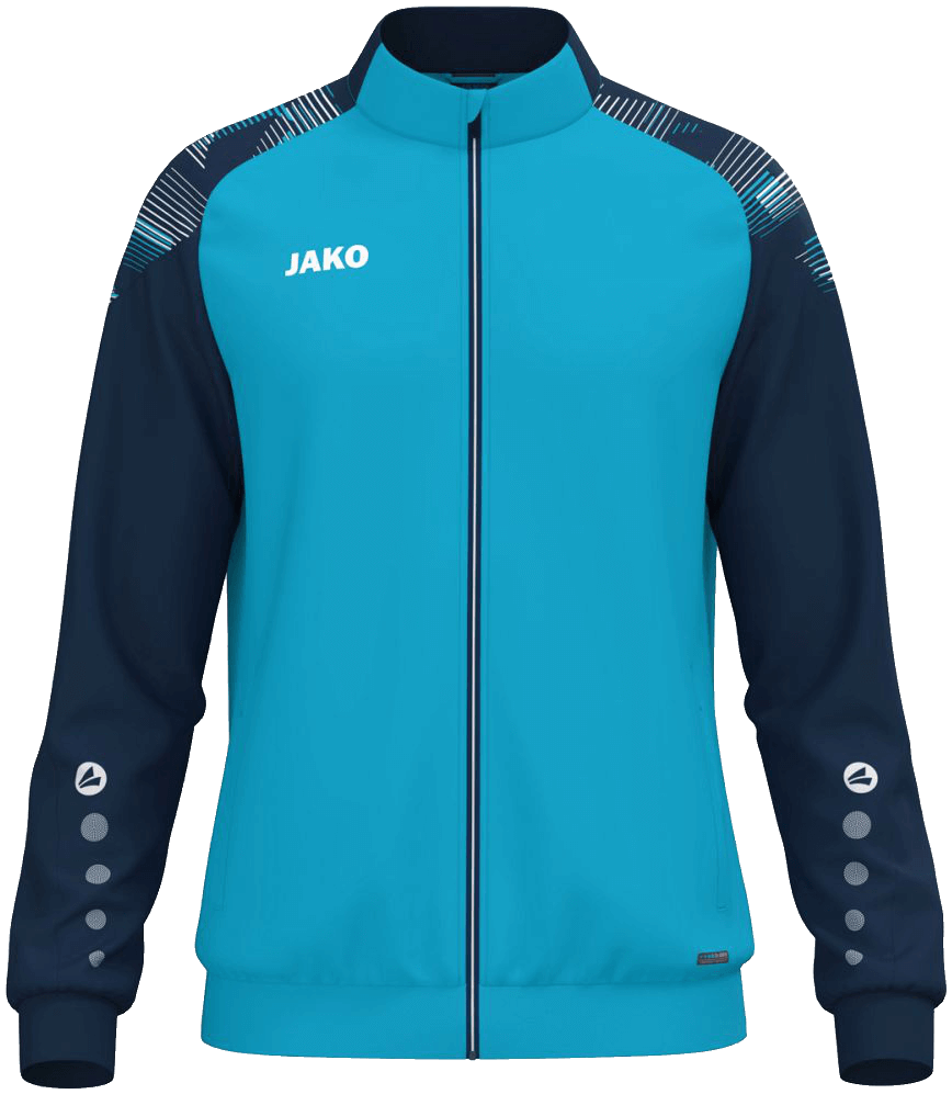 Jako Sonic Polyesterjacke, 164, hellblau/marine/weiß
