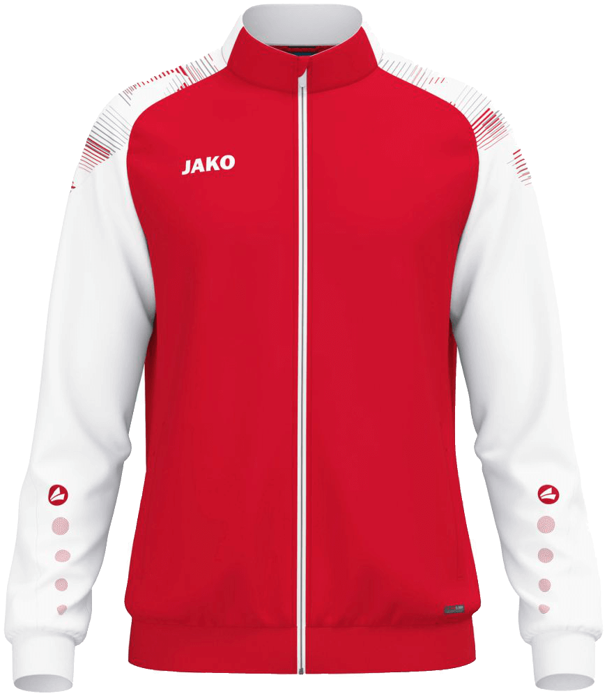 Jako Sonic Polyesterjacke, 164, rot/weiß