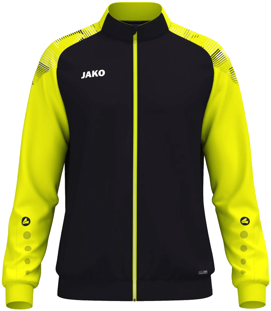 Jako Sonic Polyesterjacke, 164, schwarz/neongelb