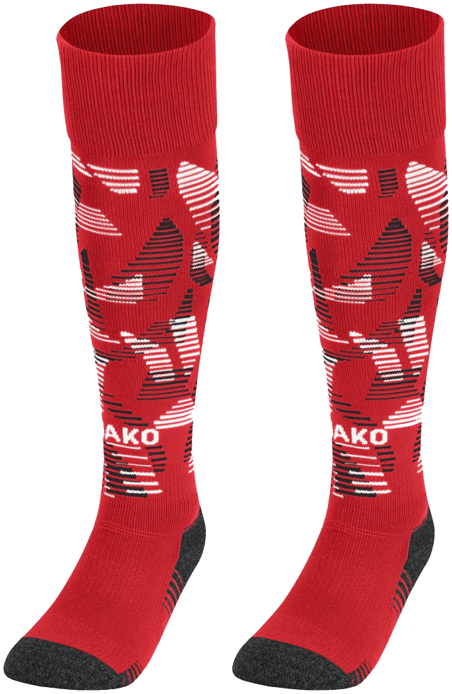 Jako Sonic Sockenstutzen, 47-50, rot/schwarz/weiß