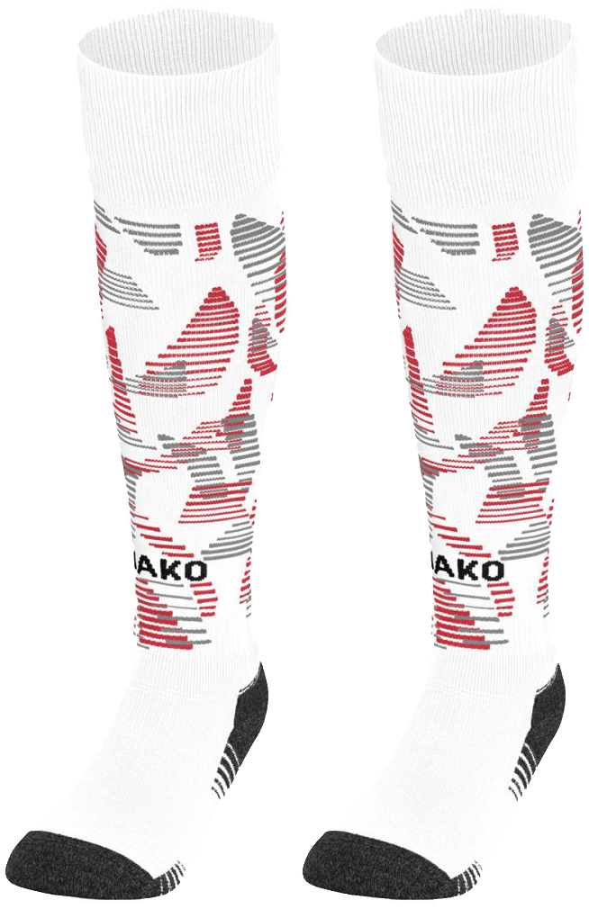 Jako Sonic Sockenstutzen, 47-50, weiß/rot/grau