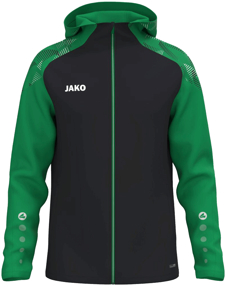 Jako Sonic Trainingsjacke mit Kapuze, 4XL, schwarz/grün/weiß