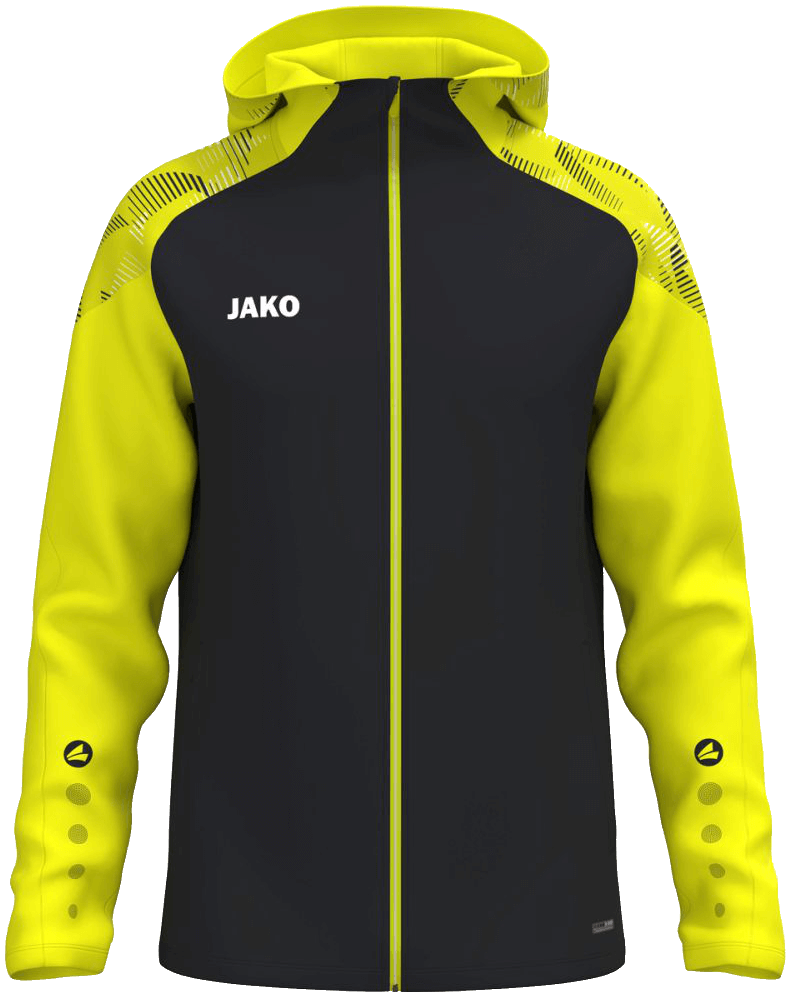 Jako Sonic Trainingsjacke mit Kapuze, 4XL, schwarz/neongelb