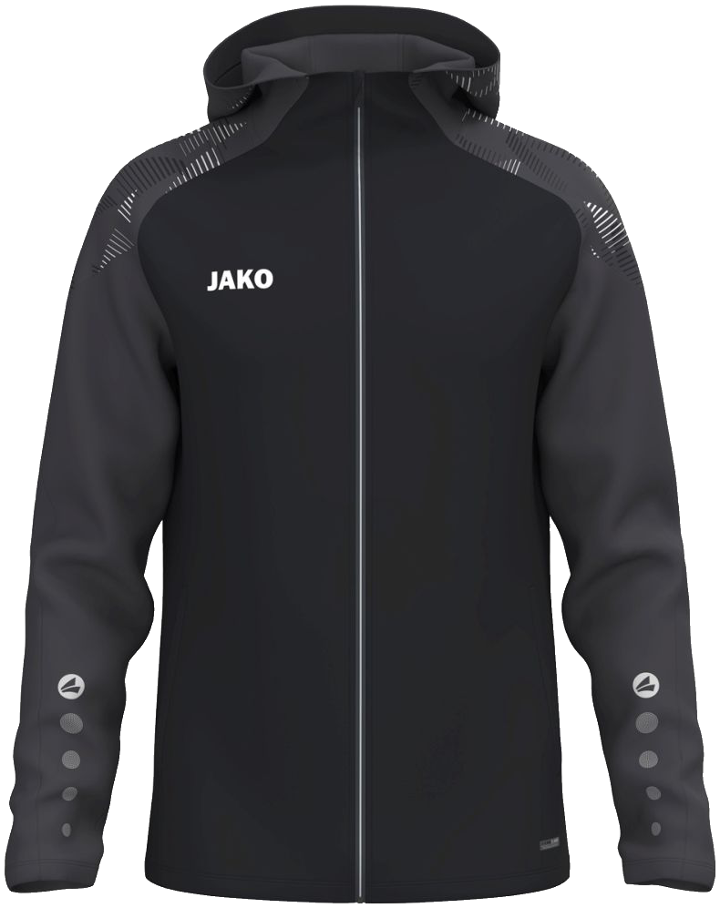 Jako Sonic Trainingsjacke mit Kapuze, 4XL, schwarz/grau/weiß