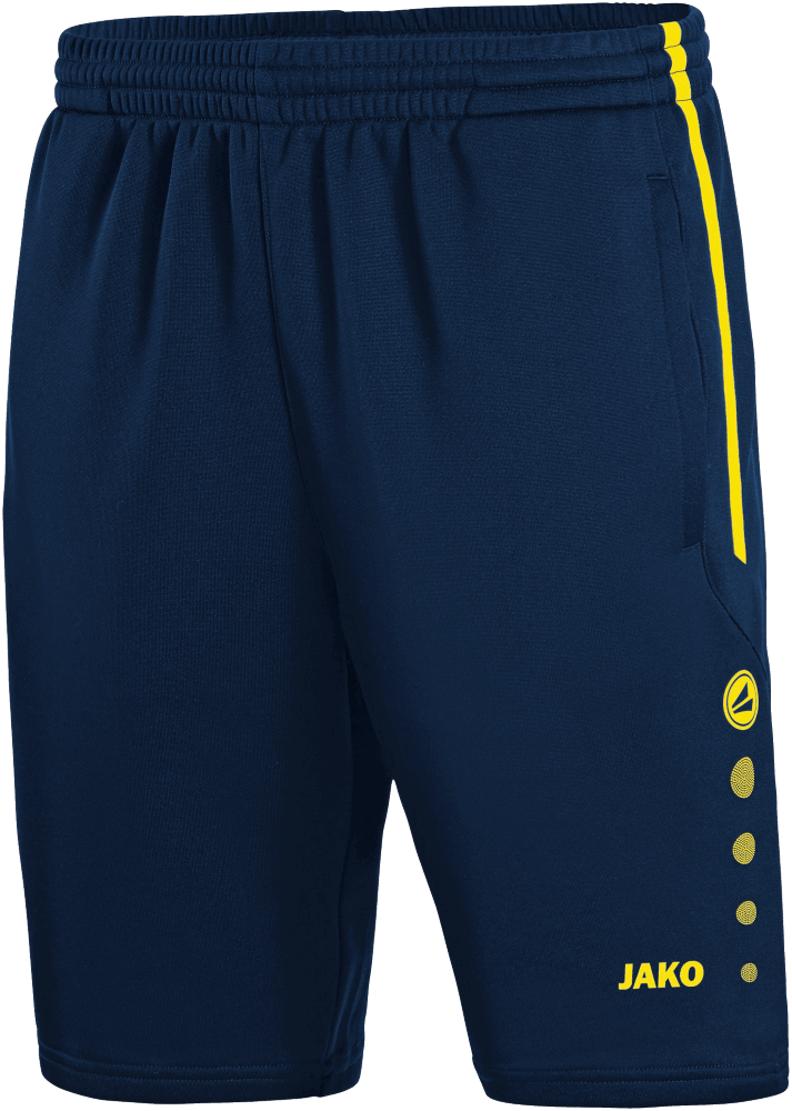Jako Trainingsshort Active, S, marine/neongelb