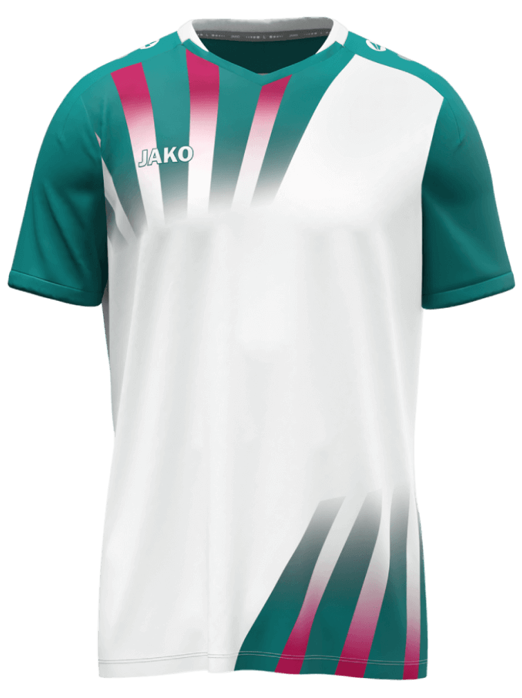 Jako Trikot Vintage, 2XL, weiß/türkis