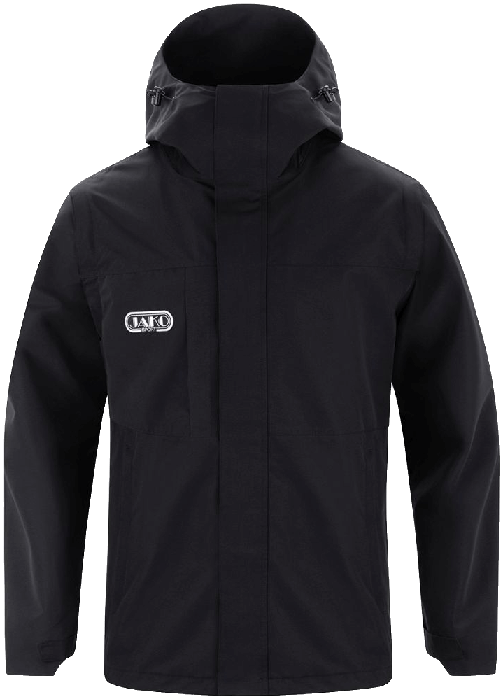 Jako Wardrobe Allwetterjacke, 2XL, schwarz/weiß