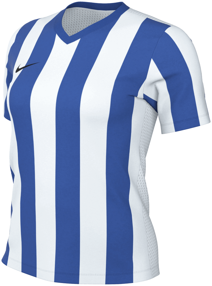 Nike Fussball Trikot Striped Division V, 2XL, weiß/blau/schwarz