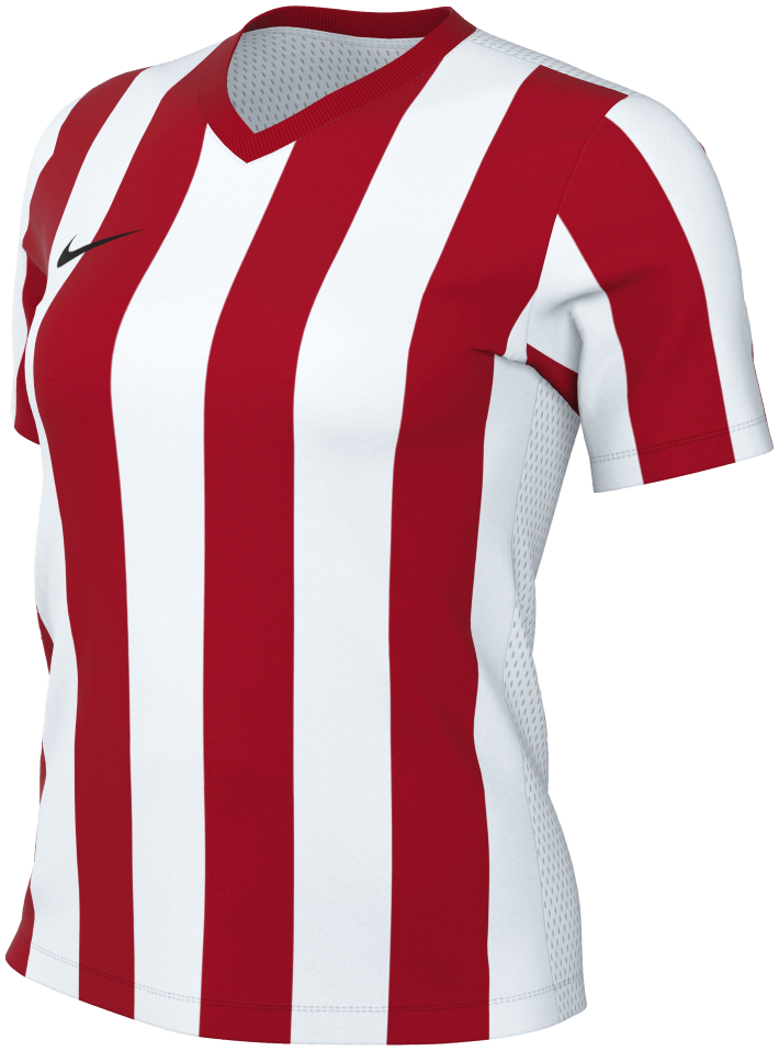 Nike Fussball Trikot Striped Division V, 2XL, weiß/rot/schwarz