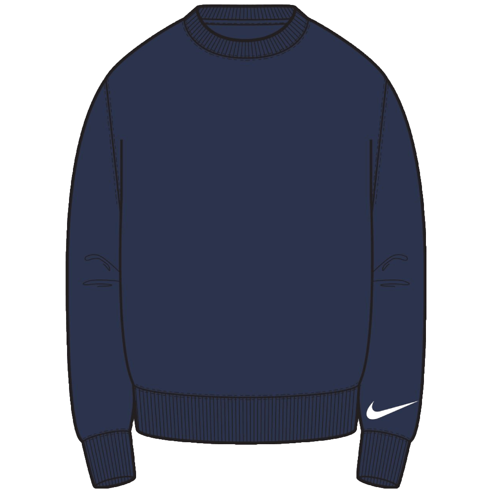 Nike Park 26 Fleece Crew Sweatshirt Blank, 3XL, marine/weiß