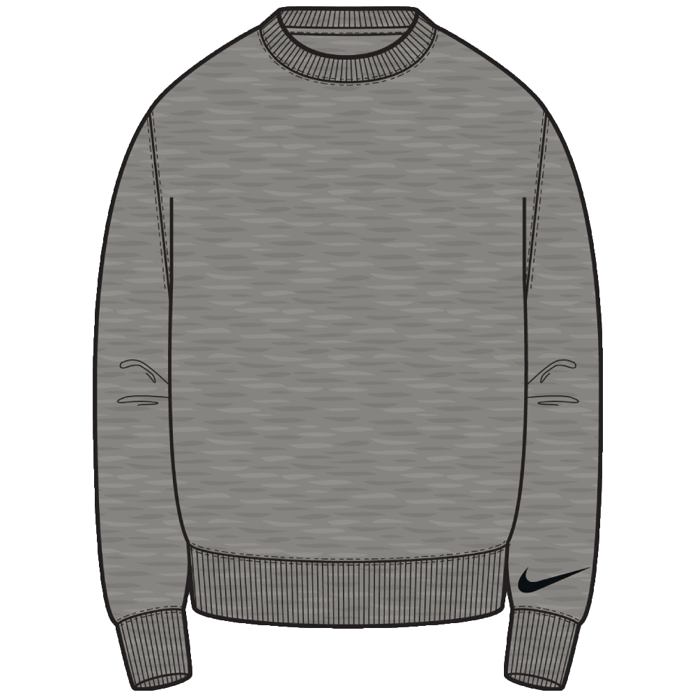 Nike Park 26 Fleece Crew Sweatshirt Blank, 3XL, dunkelgrau/schwarz