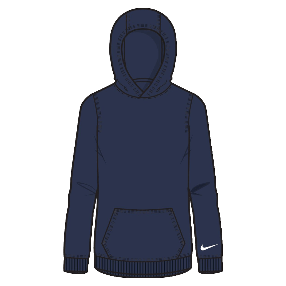 Nike Park 26 Fleece Hoodie Blank, 164, marine/weiß
