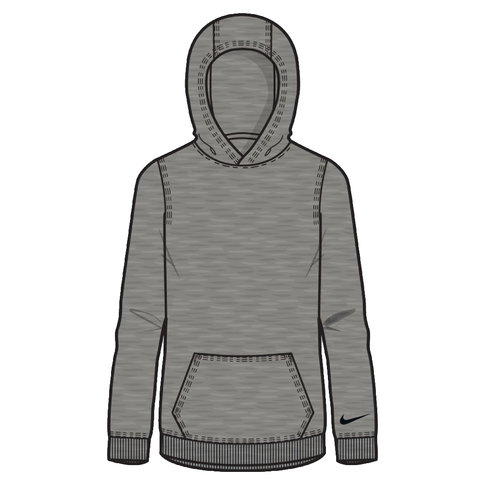 Nike Park 26 Fleece Hoodie Blank, 164, dunkelgrau/schwarz