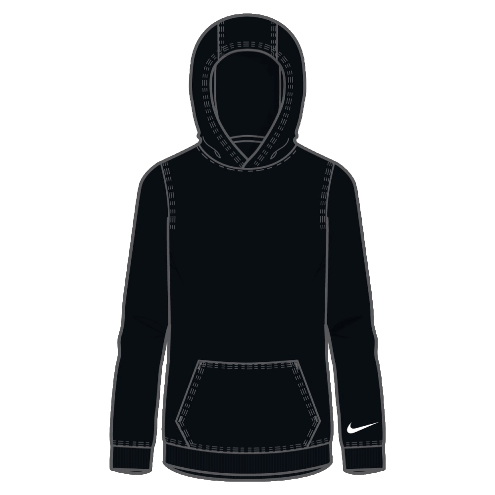 Nike Park 26 Fleece Hoodie Blank, 164, schwarz/weiß