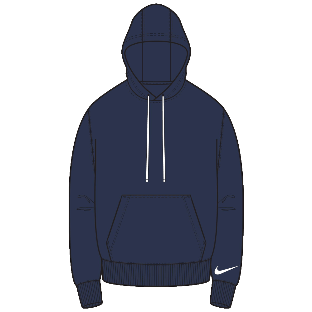 Nike Park 26 Fleece Hoodie Blank, 3XL, marine/weiß